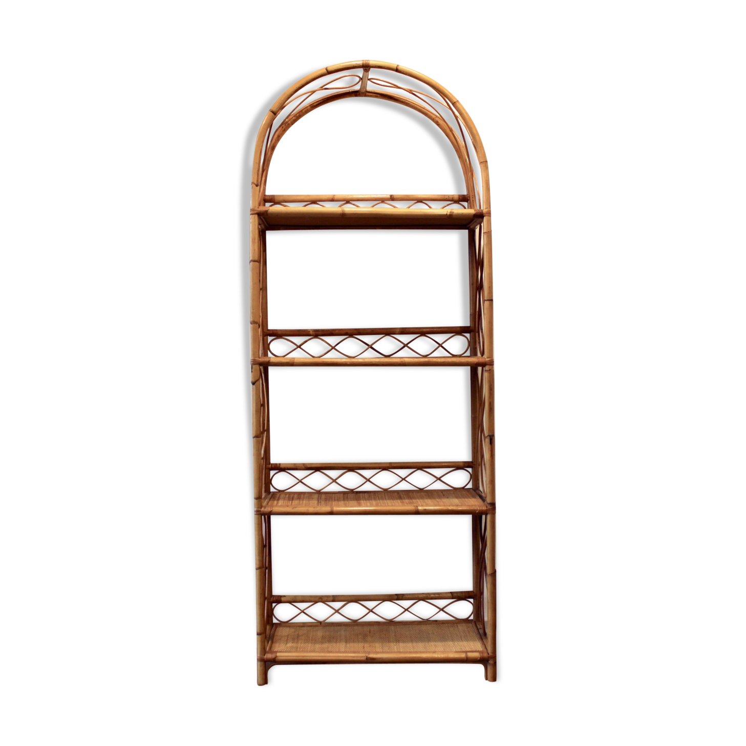 Rattan shelving unit 1970