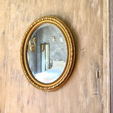 Old oval mirror late nineteenth