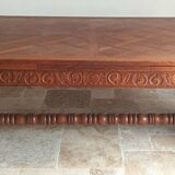 Rocaille table in carved solid oak