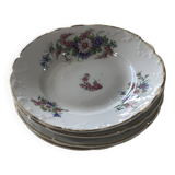 4 vintage porcelain saucers