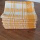 6 serviettes de table anciennes en coton damasse