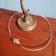 Lampe de bureau art déco en bronze et tulipe signée Schneider, années 1920