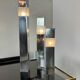 Very Mid-Century Modernist Architectural Sciolari Cubic Table Lamp by Gaet