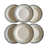 Ivory plates in iron earthenware Choisy in the early 50s