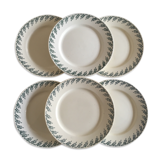 Ivory plates in iron earthenware Choisy in the early 50s