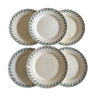 Ivory plates in iron earthenware Choisy in the early 50s