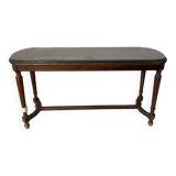 Louis XVI style 2-seater caned piano bench
