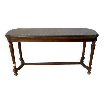Banc de piano 2 places cannée de style Louis XVI