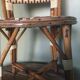 Chaise de bistrot  bambou et plastique