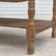 1970s, Scandinavian side table with drawers, solid oak wood, rattan.