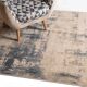Tapis en laine abstrait beige et bleu