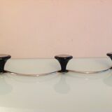 Moustache hook with three chrome heads / vintage 60s-70s