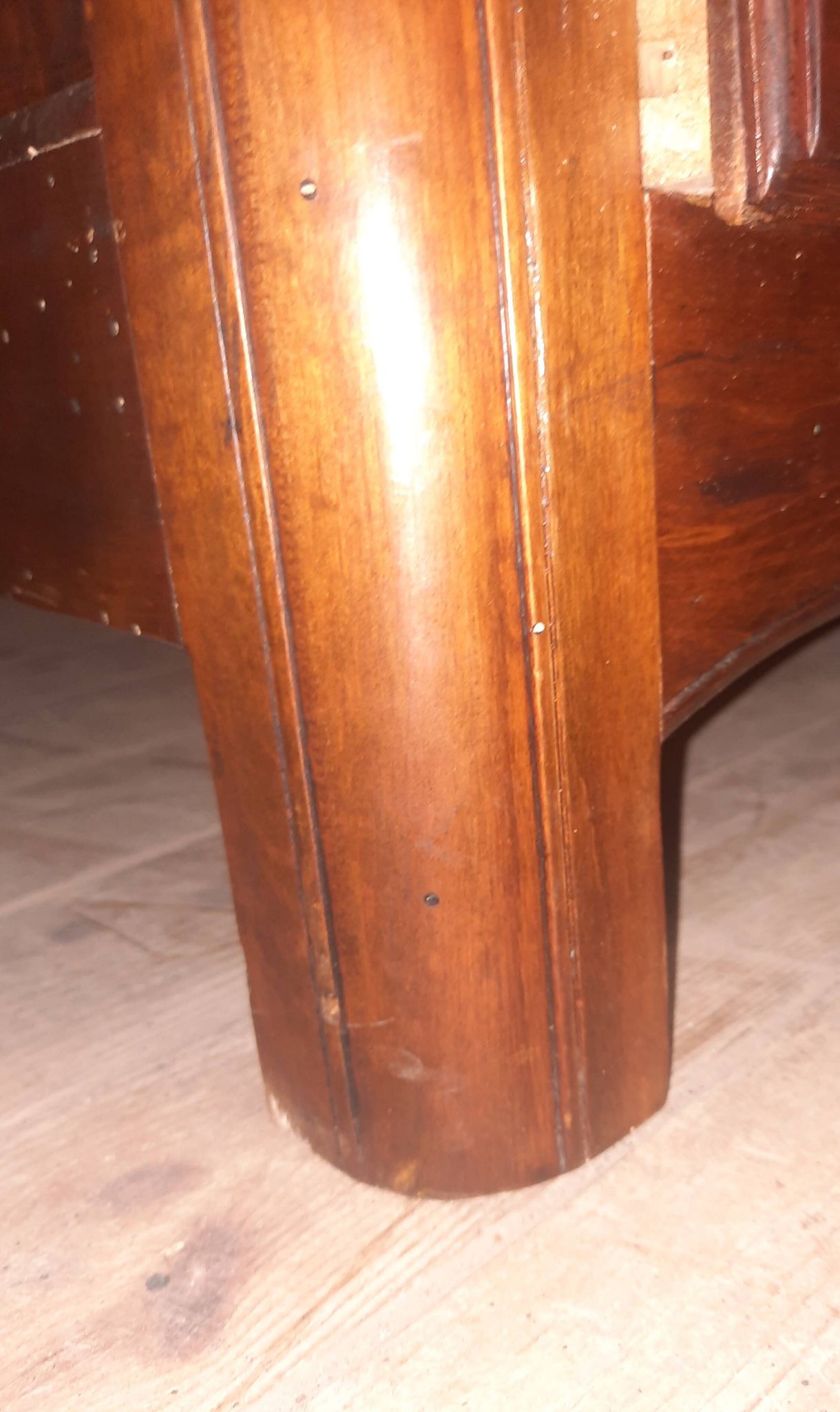 Louis XIV style commode in natural wood