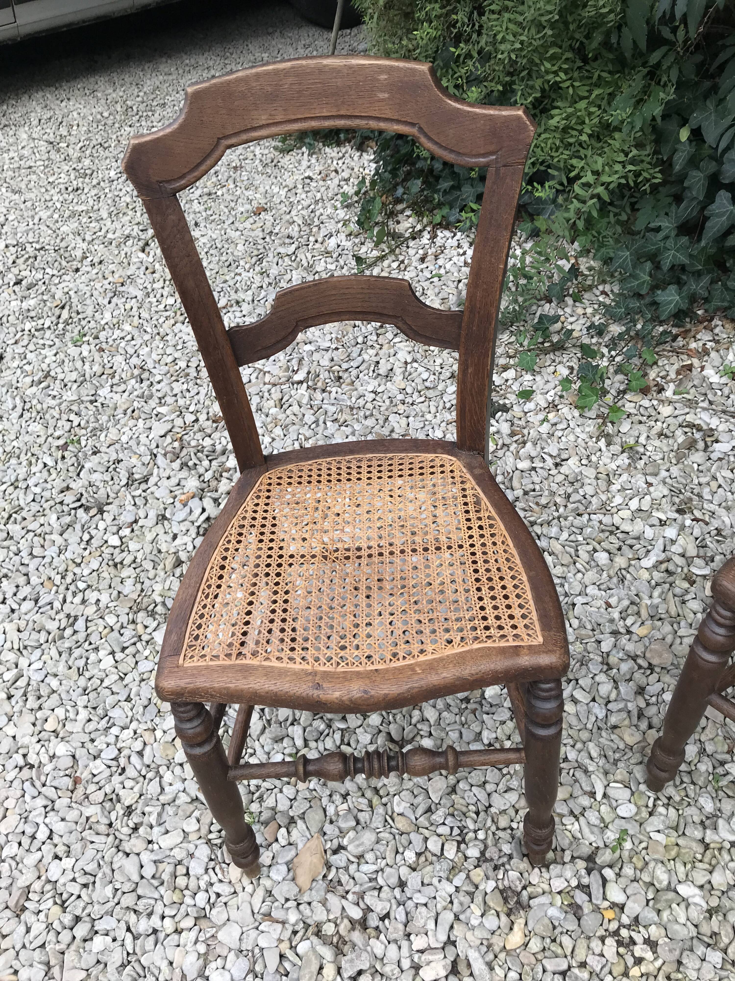 Four chairs during the Napoleon III era