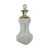 Blown glass carafe and silver frame