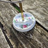 Round mirror on pedestal 18x31cm