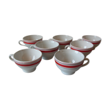 Set of 7 bowls of Breton ceramic bowled cider signed Ty Breizh deco cuisine Bretagne