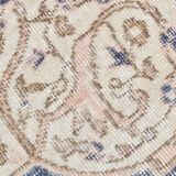 7x10 Turkish Classic Pattern Blue Beige Vintage Rug, 210x324Cm