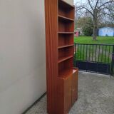 Vintage Scandinavian school teak bookcase