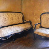 Bench and chairs style Napoleon III