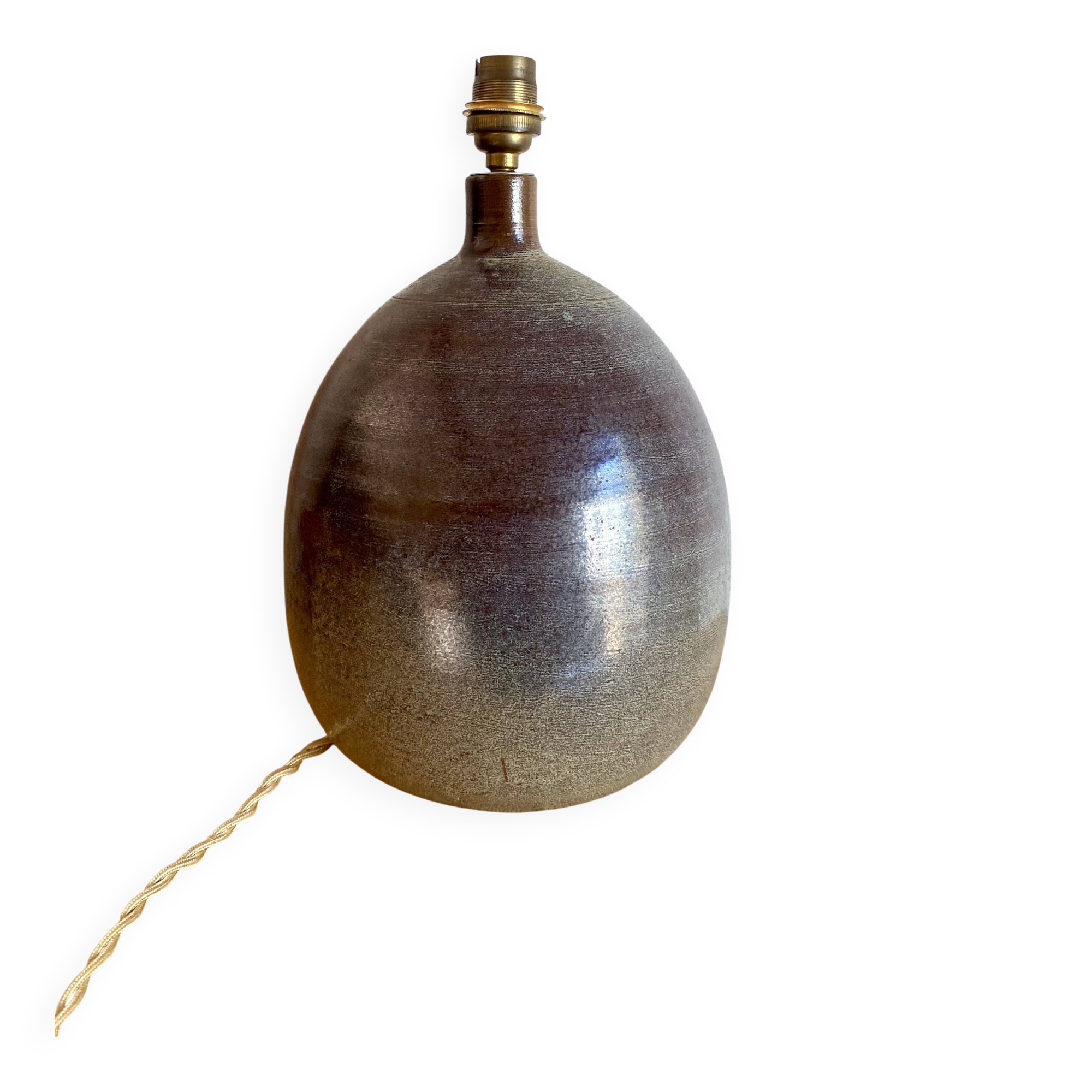 Ceramic lamp base, 2M new fabric cable.