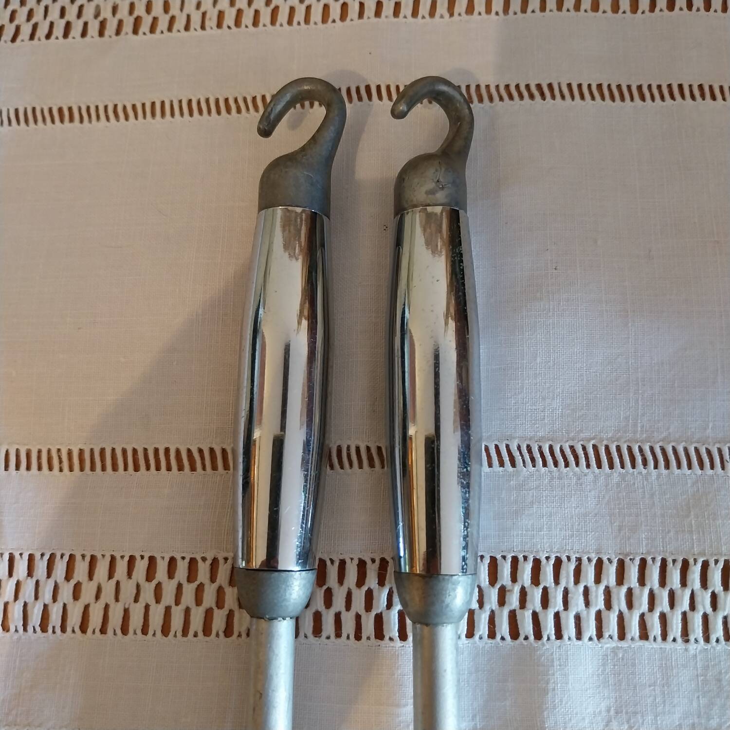 Vintage aluminum skimmer and ladle