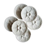 Set of 9 oyster porcelain plates