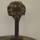 Sculpture. Ancient wooden angel head.