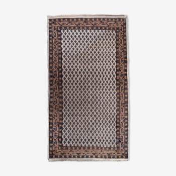 Vintage Indian carpet Seraband handmade 89cm x 160cm 1970s