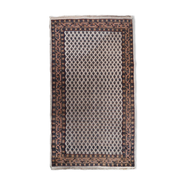 Vintage Indian carpet Seraband handmade 89cm x 160cm 1970s