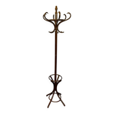Antique curved wooden parrot coat rack