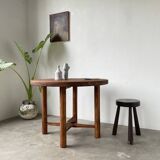 Round folding pine table mountain furniture