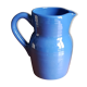 Blue ceramic pitcher