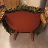 Green velvet toad armchair