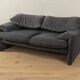 Cassina | Vico Magistretti 675 Maralunga sofa, 1970s, original black-grey striped upholstery
