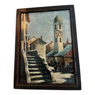 Oil on panel by René Leroy