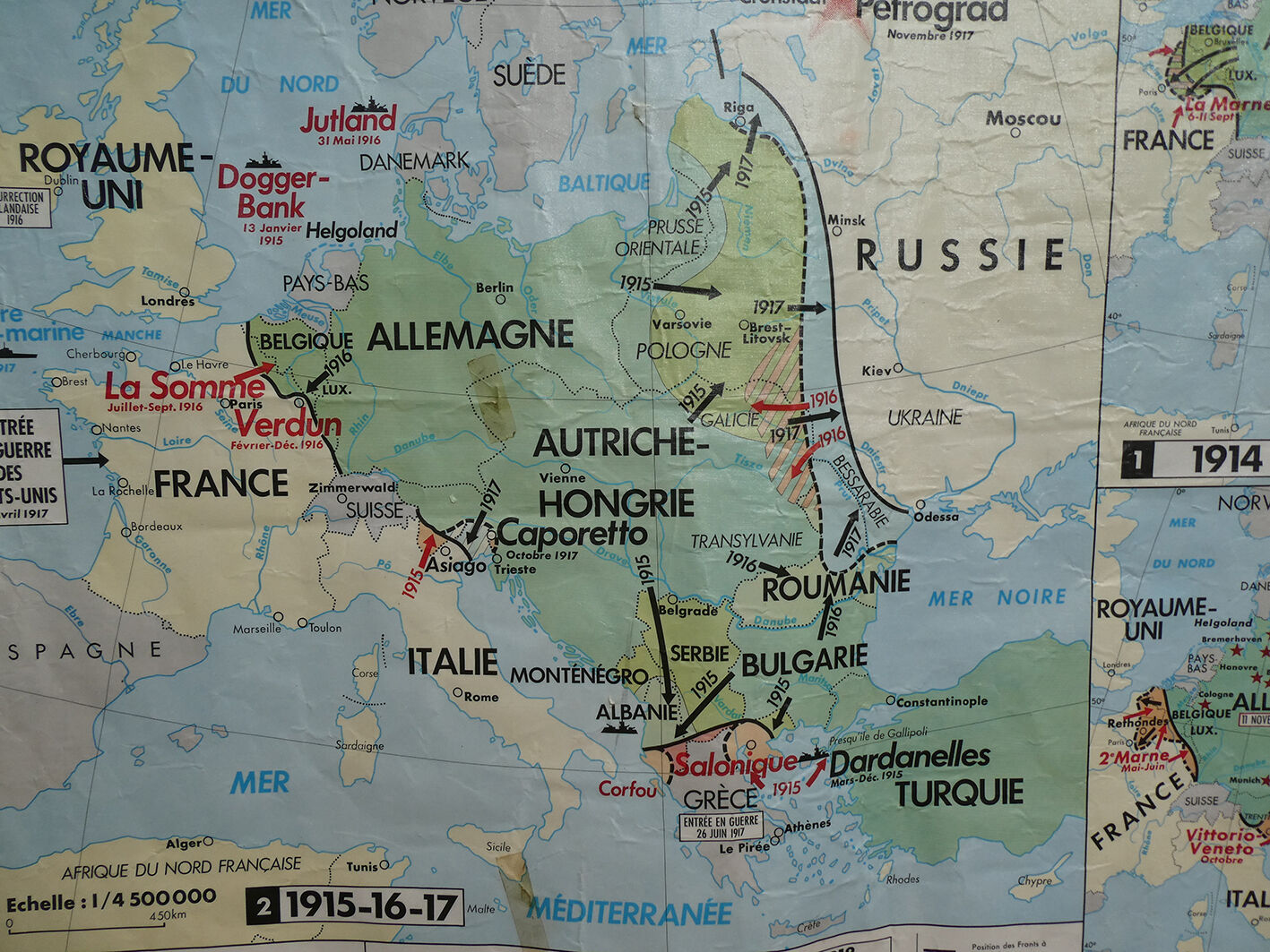 Vintage school card MDI The War of 1914-1918