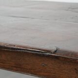 Antique English oak dining table from the 18th century for 4 to 6 people