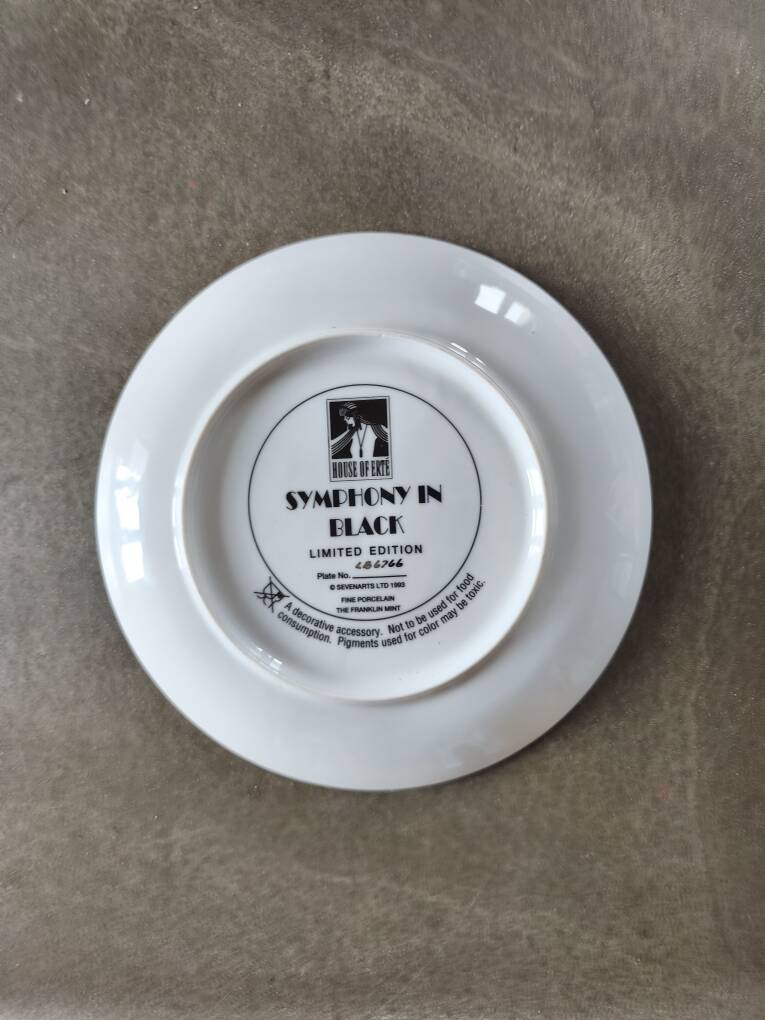 Art deco plate house of erte limited edition