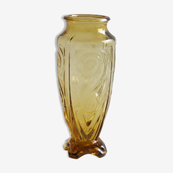 Yellow Art Deco vase