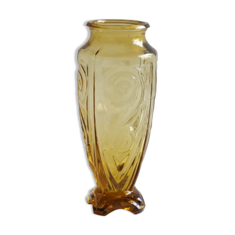 Yellow Art Deco vase