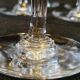 8 old champagne glasses in crystal engraved 1910