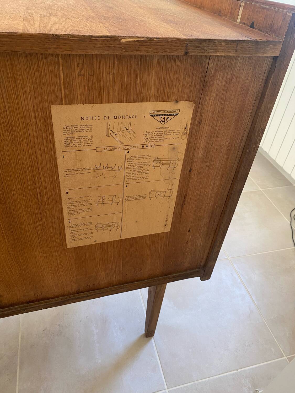 Enfilade vintage SAM - Meuble demi-siècle années 1950