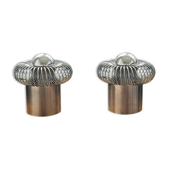 Pair of spring lamps by Andrea Lazzari