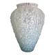 Art Deco vase in pressed moulded glass, speckled blue, h - 29