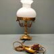 Tripod table lamp - Gilded bronze, opaline - 50s - France