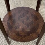 Round pedestal table / side table in wood marquetry