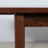 Table à manger en palissandre extensible danoise du milieu du siècle, années 1960