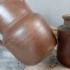 Duo of stoneware ceramic, pitcher and pot, vintage