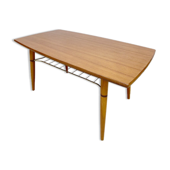 Table basse en bois de laiton 1960